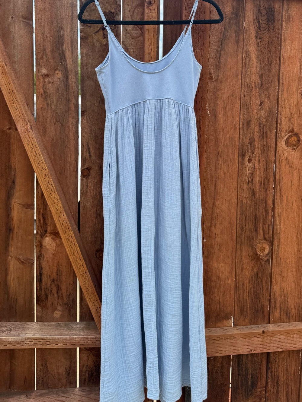 Aerie Blue Cotton Dress - Picture 2 of 5